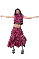 Convertible Skirt (oxblood)